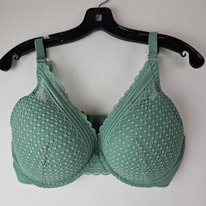 Auden Lace Underwire Bra in Mint Green